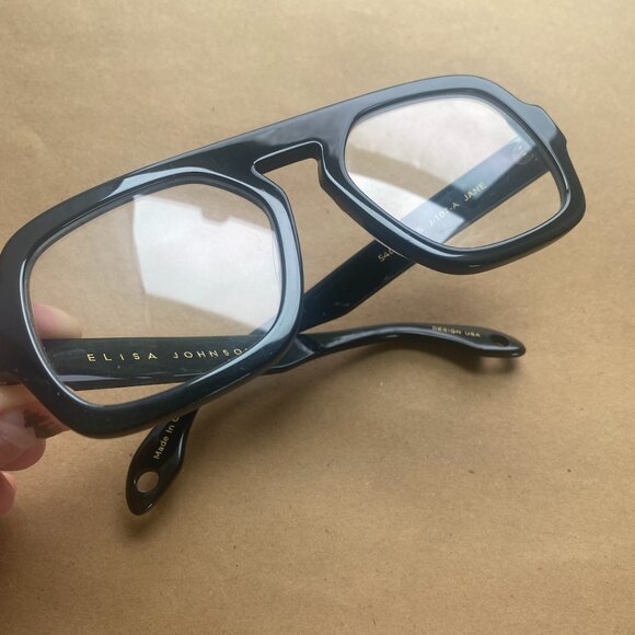 Elisa Johnson JANE IN GLOSS BLACK OPTICAL LENS - Picture 6 of 7